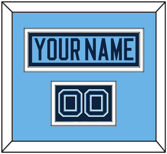 Maine Hockey Nameplate & Number (Shoulder) - Alternate Light Blue (2007-2008) - Signature Tier 2