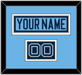 Maine Hockey Nameplate & Number (Shoulder) - Alternate Light Blue (2007-2008) - Double Mat 2