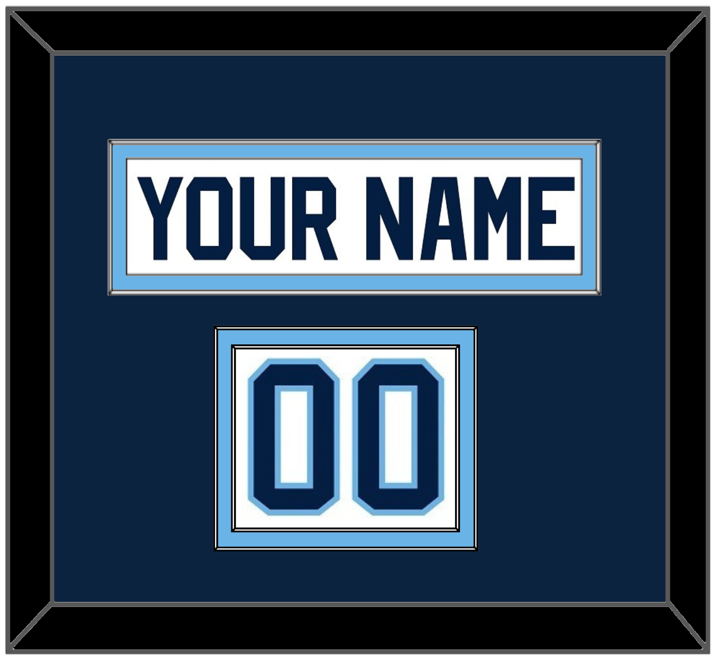 Maine Hockey Nameplate & Number (Shoulder) - Home White (1993-1994) - Signature Tier 2