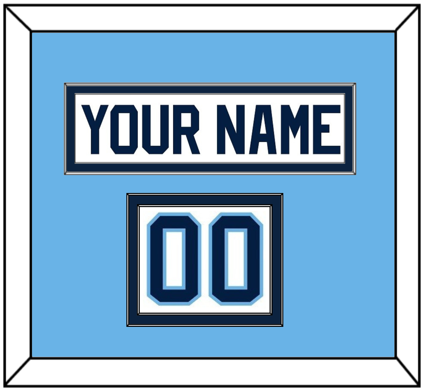 Maine Hockey Nameplate & Number (Shoulder) - Home White (1993-1994) - Signature Tier 3