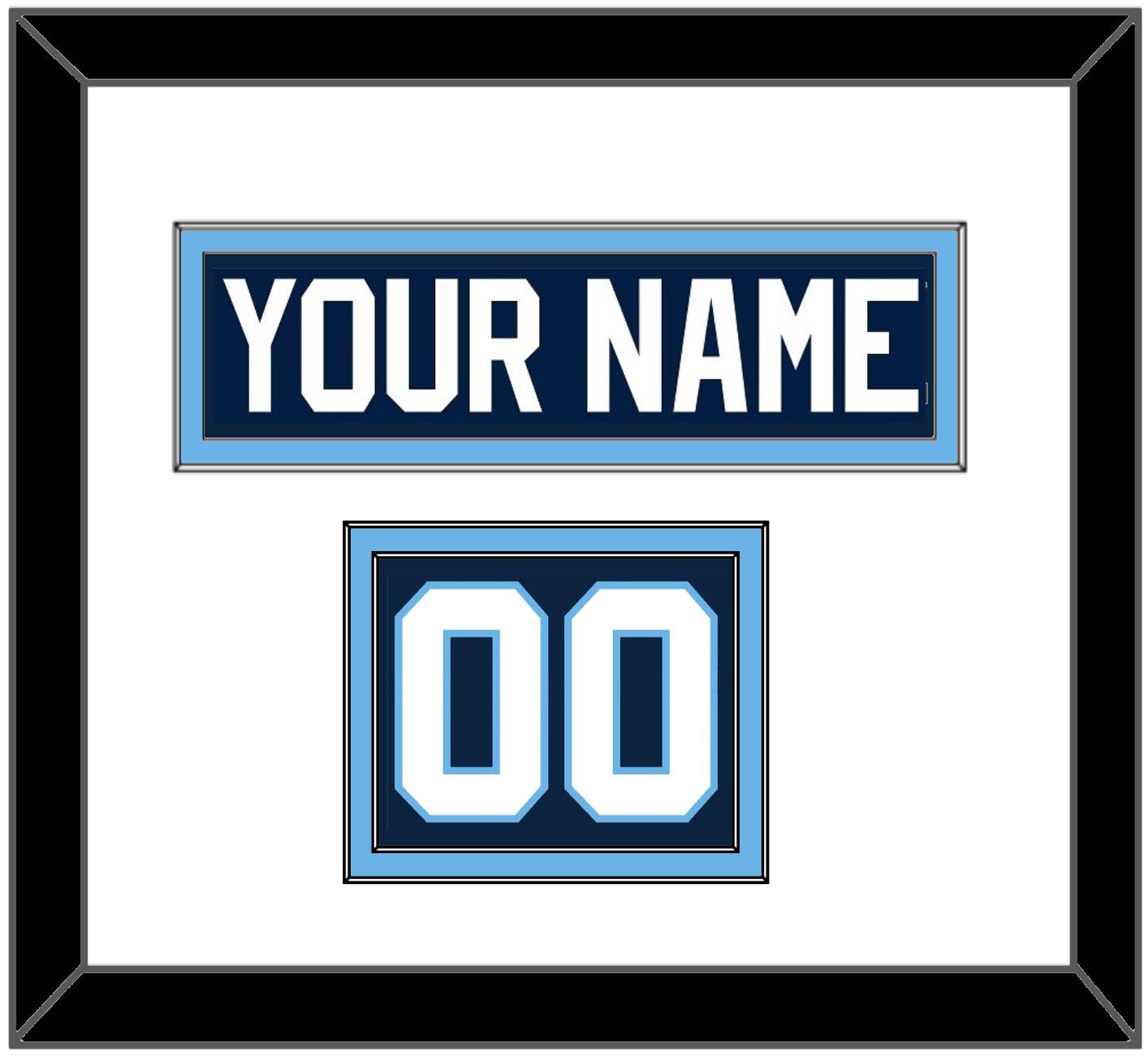 Maine Hockey Nameplate & Number (Shoulder) - Road Navy Blue (1993-1994) - Signature Tier 1
