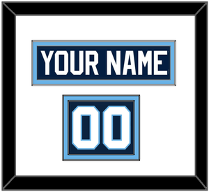 Maine Hockey Nameplate & Number (Shoulder) - Road Navy Blue (1993-1994) - Double Mat 1