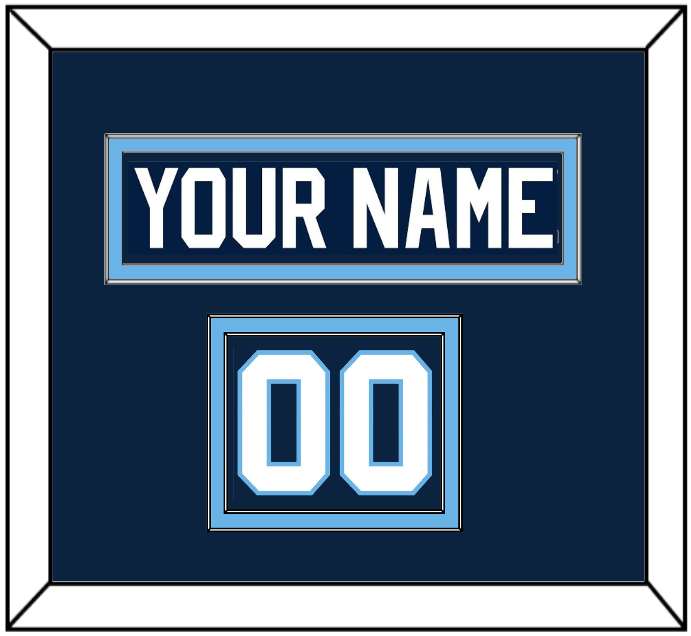Maine Hockey Nameplate & Number (Shoulder) - Road Navy Blue (1993-1994) - Signature Tier 2
