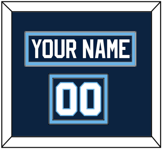 Maine Hockey Nameplate & Number (Shoulder) - Road Navy Blue (1993-1994) - Signature Tier 2