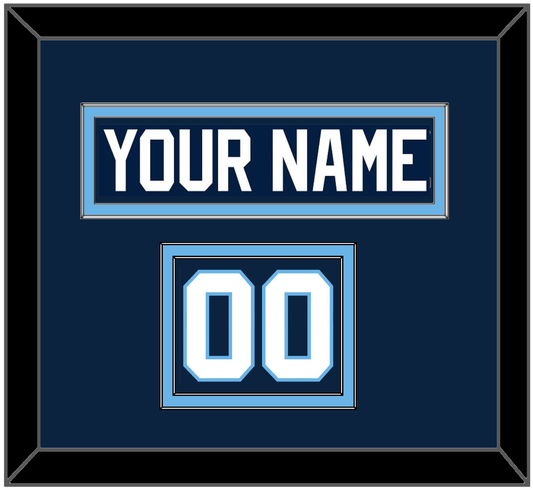 Maine Hockey Nameplate & Number (Shoulder) - Road Navy Blue (1993-1994) - Signature Tier 2