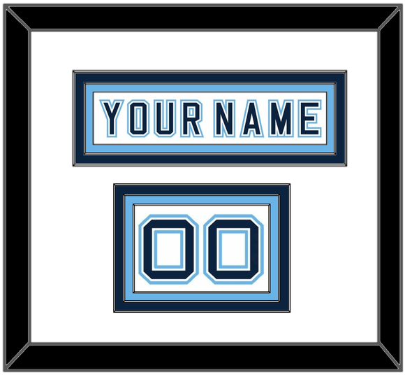 Maine Hockey Nameplate & Number (Shoulder) - Home White - Triple Mat 1