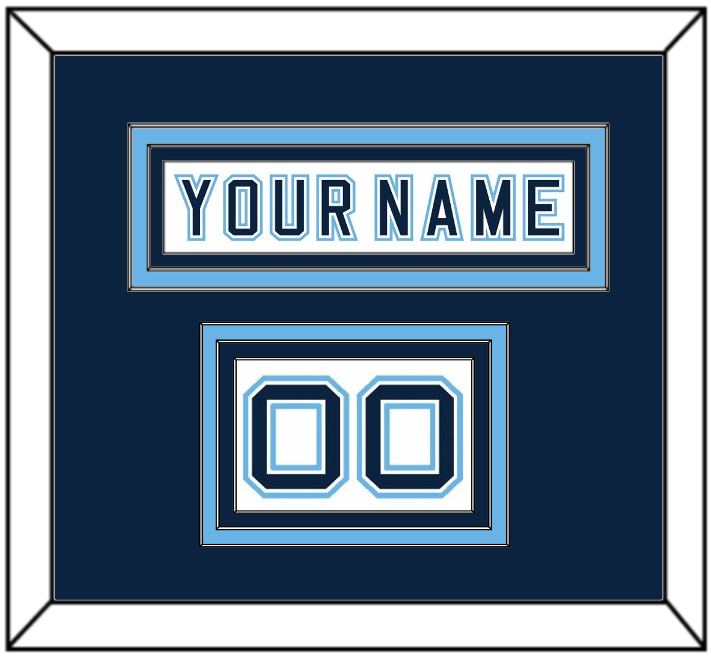 Maine Hockey Nameplate & Number (Shoulder) - Home White - Premier Tier 2