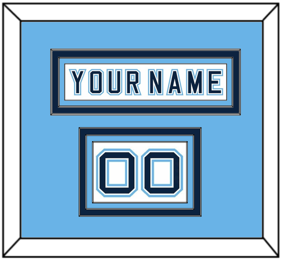 Maine Hockey Nameplate & Number (Shoulder) - Home White - Triple Mat 3