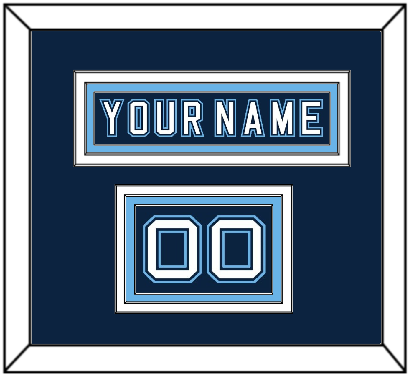 Maine Hockey Nameplate & Number (Shoulder) - Road Navy Blue - Premier Tier 2