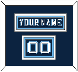 Maine Hockey Nameplate & Number (Shoulder) - Road Navy Blue - Triple Mat 2