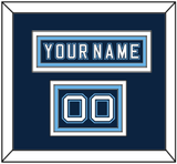 Maine Hockey Nameplate & Number (Shoulder) - Road Navy Blue - Triple Mat 2