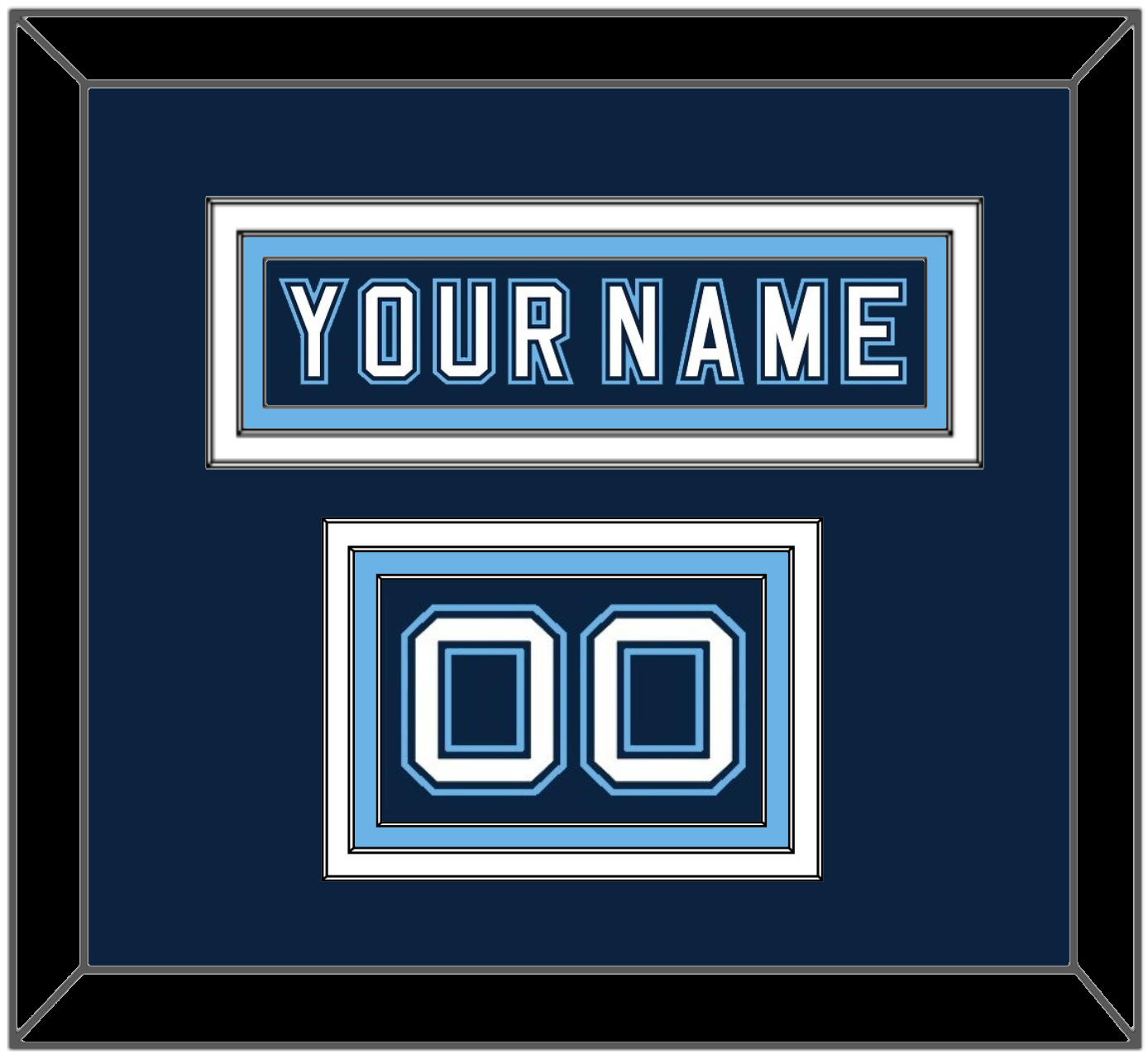 Maine Hockey Nameplate & Number (Shoulder) - Road Navy Blue - Premier Tier 2