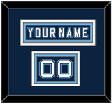 Maine Hockey Nameplate & Number (Shoulder) - Road Navy Blue - Triple Mat 2