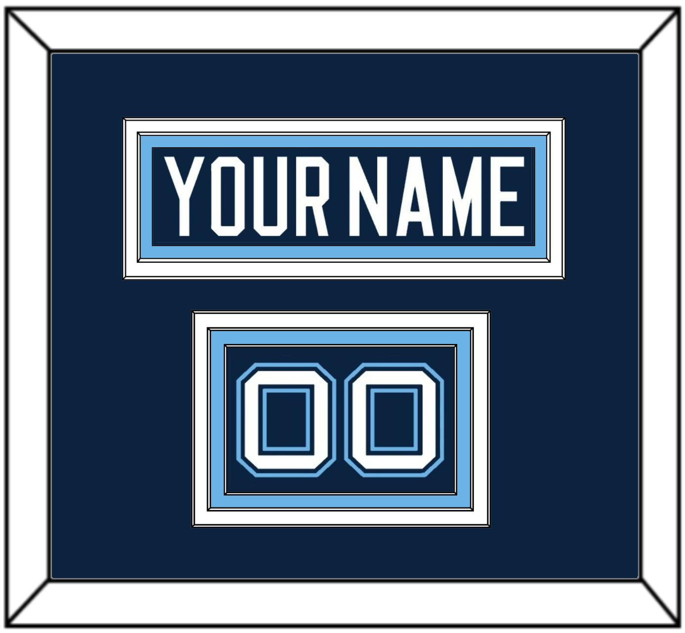 Maine Hockey Nameplate & Number (Shoulder) - Road Navy Blue (1994-2008) - Premier Tier 2