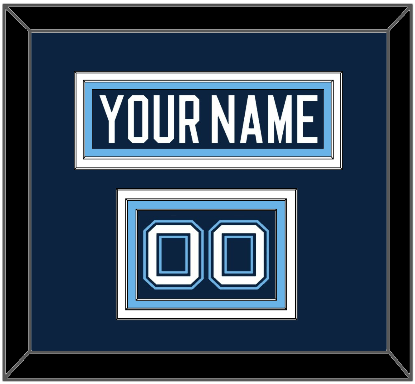 Maine Hockey Nameplate & Number (Shoulder) - Road Navy Blue (1994-2008) - Premier Tier 2