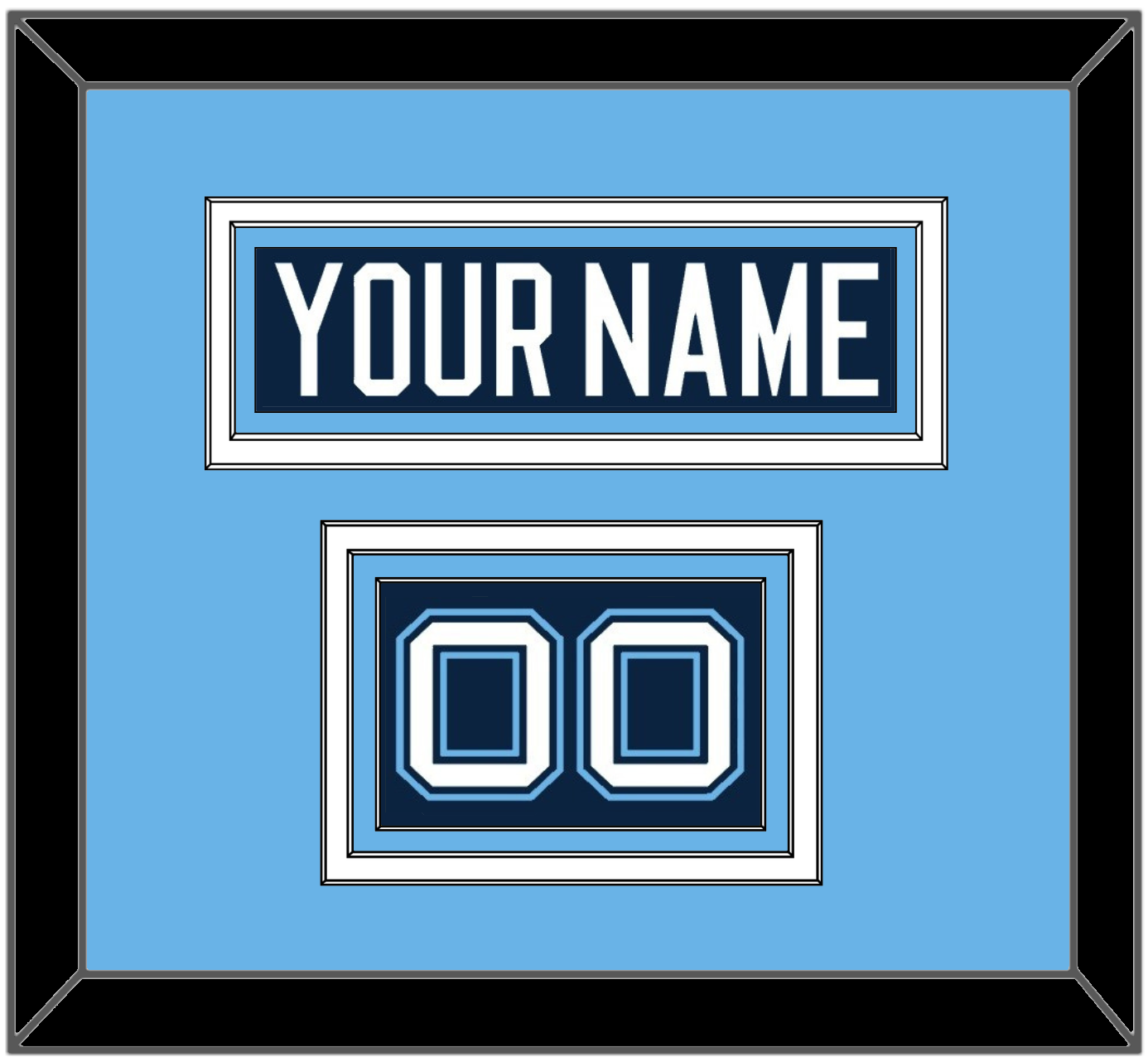 Maine Hockey Nameplate & Number (Shoulder) - Road Navy Blue (1994-2008) - Premier Tier 3