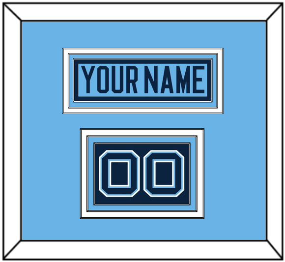 Maine Hockey Nameplate & Number (Shoulder) - Alternate Light Blue (2007-2008) - Triple Mat 2