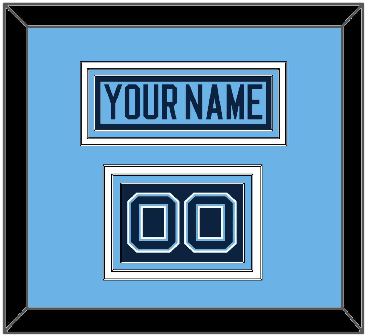 Maine Hockey Nameplate & Number (Shoulder) - Alternate Light Blue (2007-2008) - Premier Tier 2