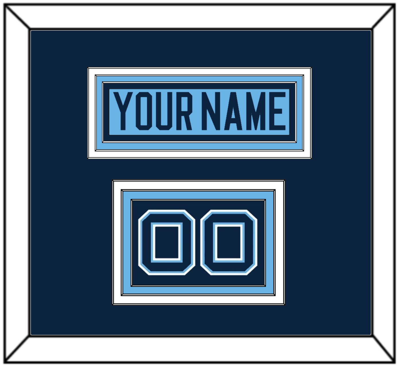 Maine Hockey Nameplate & Number (Shoulder) - Alternate Light Blue (2007-2008) - Premier Tier 3