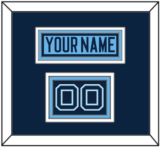 Maine Hockey Nameplate & Number (Shoulder) - Alternate Light Blue (2007-2008) - Premier Tier 3