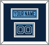 Maine Hockey Nameplate & Number (Shoulder) - Alternate Light Blue (2007-2008) - Triple Mat 3