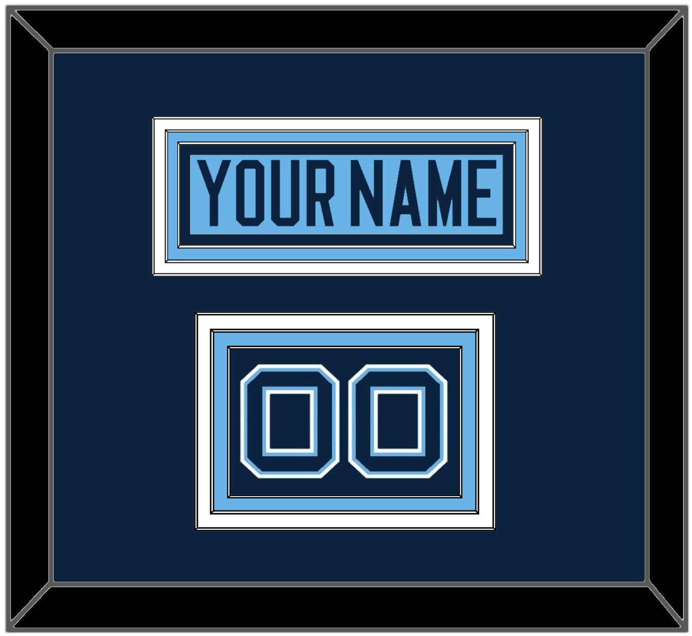 Maine Hockey Nameplate & Number (Shoulder) - Alternate Light Blue (2007-2008) - Premier Tier 3