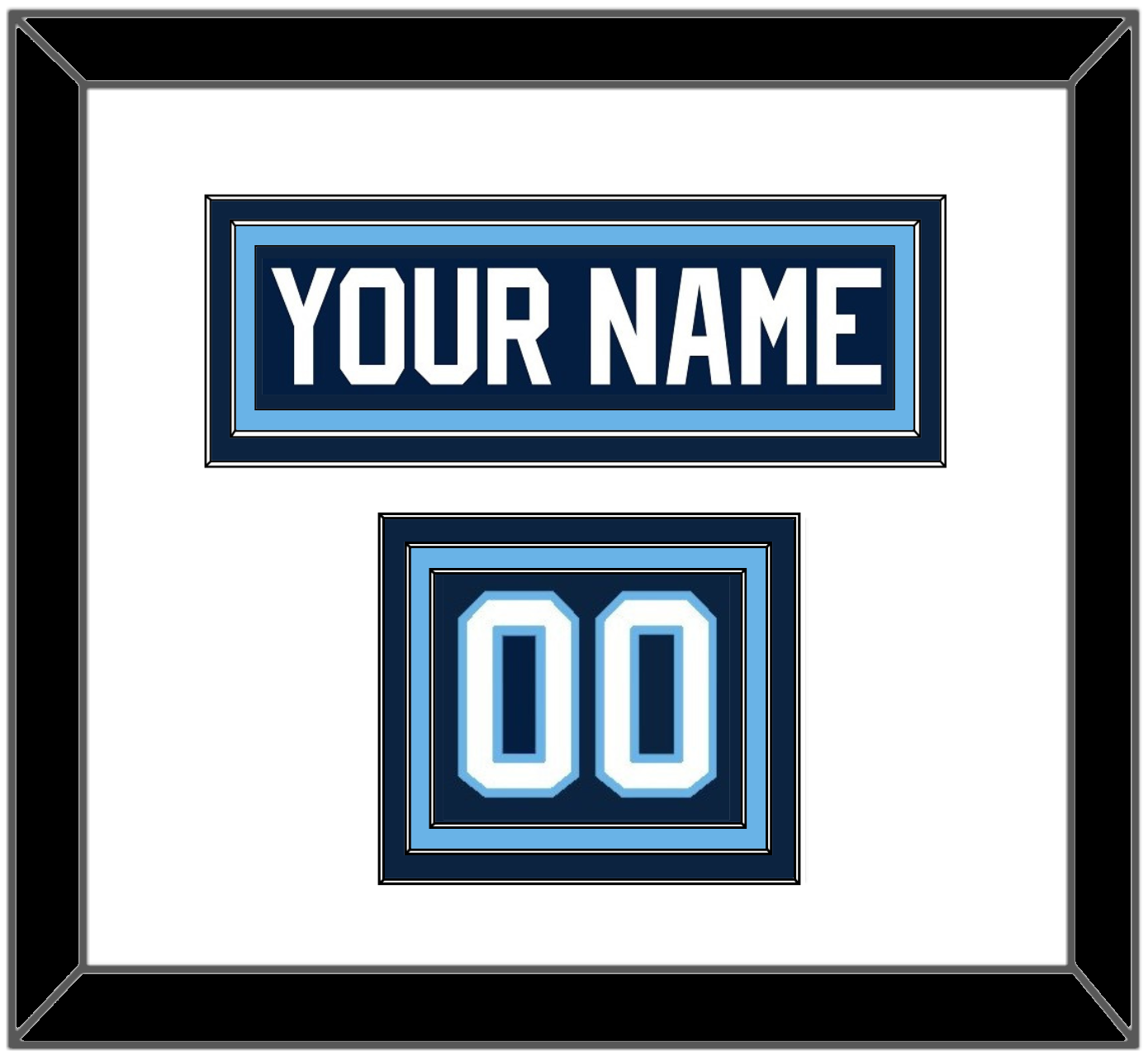 Maine Hockey Nameplate & Number (Shoulder) - Road Navy Blue (1993-1994) - Premier Tier 1