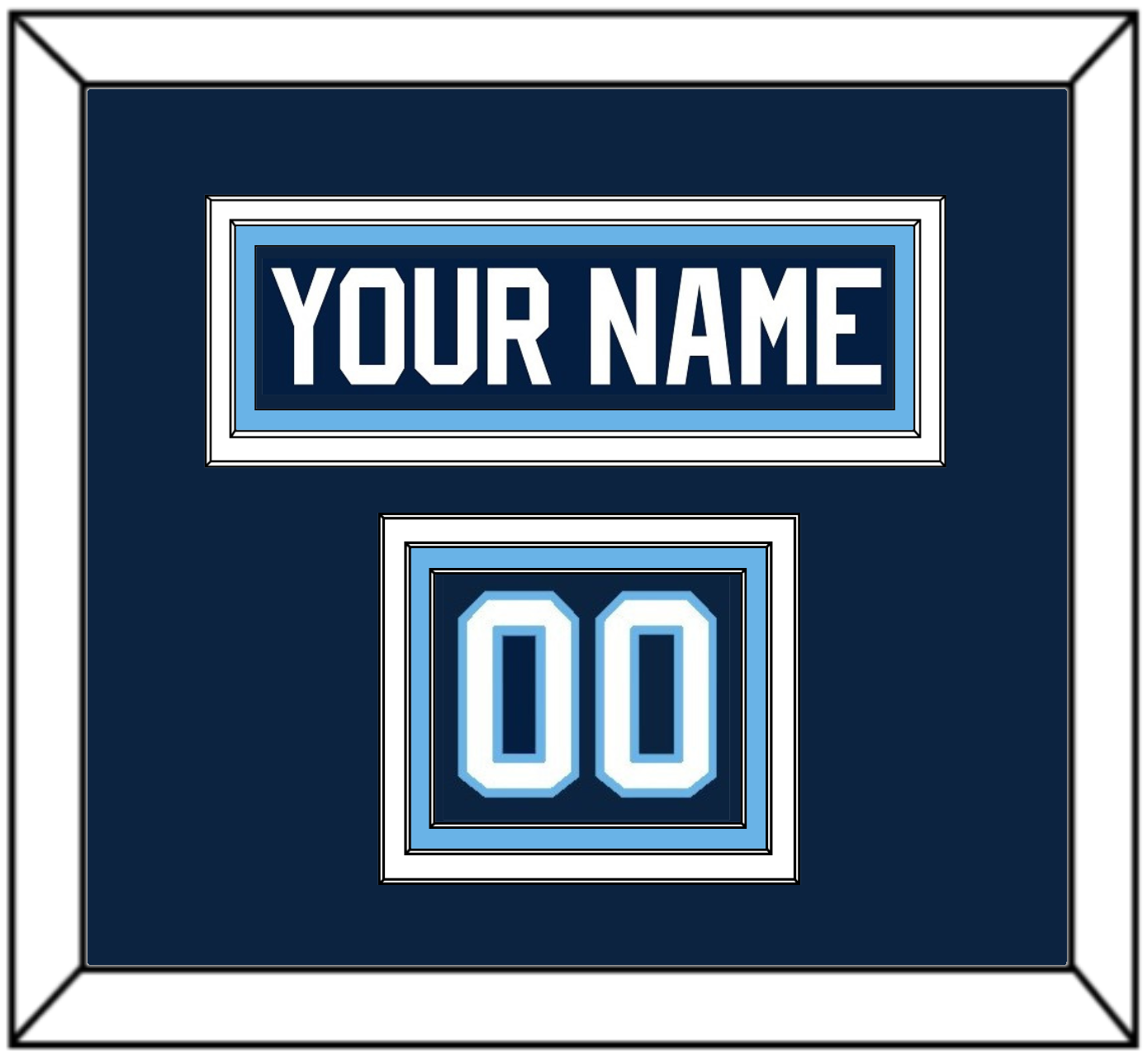 Maine Hockey Nameplate & Number (Shoulder) - Road Navy Blue (1993-1994) - Premier Tier 2
