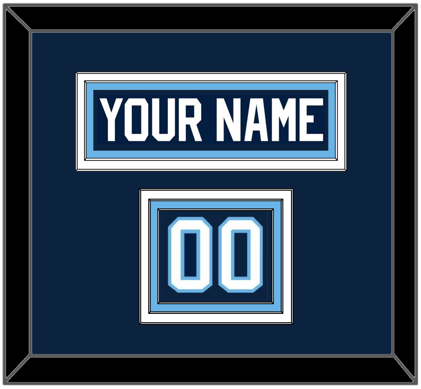 Maine Hockey Nameplate & Number (Shoulder) - Road Navy Blue (1993-1994) - Premier Tier 2