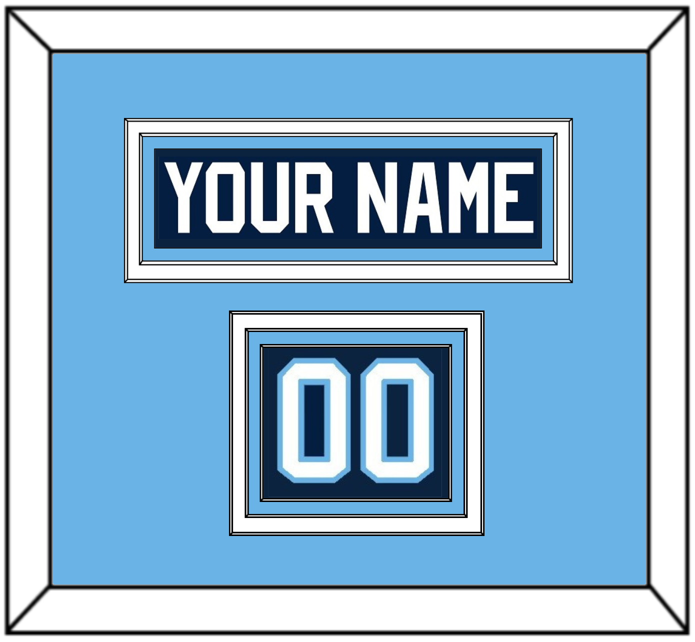 Maine Hockey Nameplate & Number (Shoulder) - Road Navy Blue (1993-1994) - Premier Tier 3