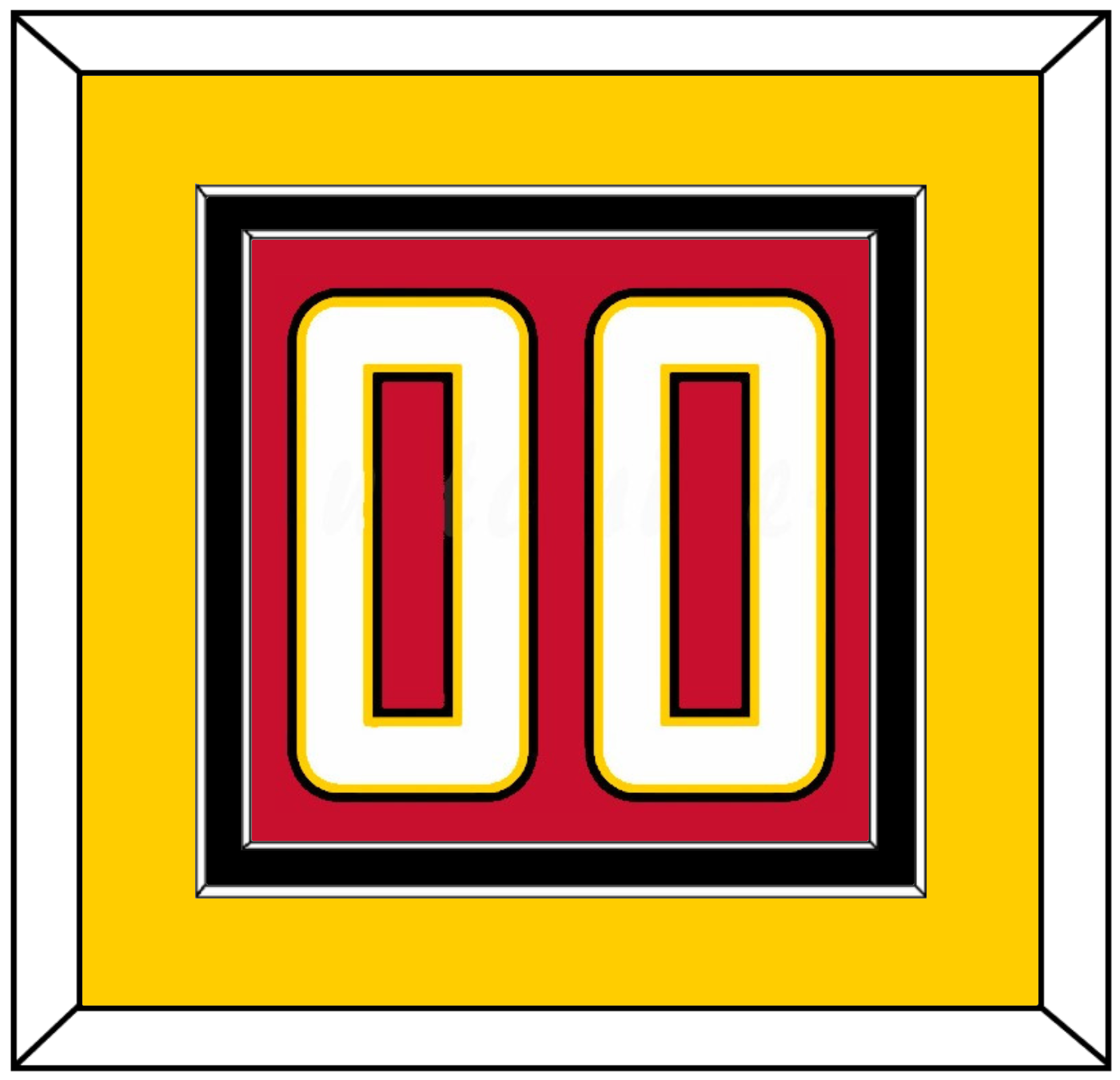 Maryland Basketball Number - Road Red (2013-2015) - Signature Tier 4