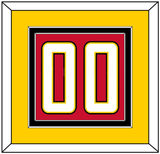 Maryland Basketball Number - Road Red (2013-2015) - Double Mat 4