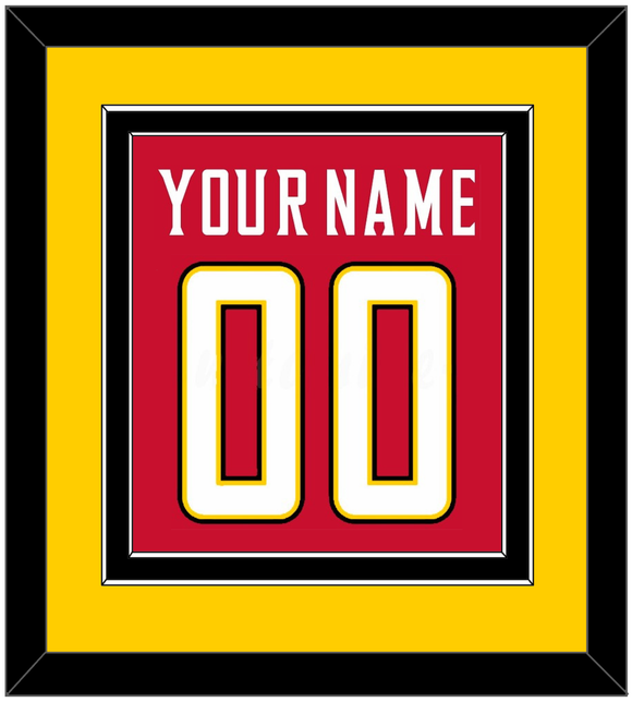 Maryland Basketball Name & Number - Road Red (2013-2015) - Double Mat 3