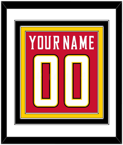Maryland Basketball Name & Number - Road Red (2013-2015) - Premier Tier 1