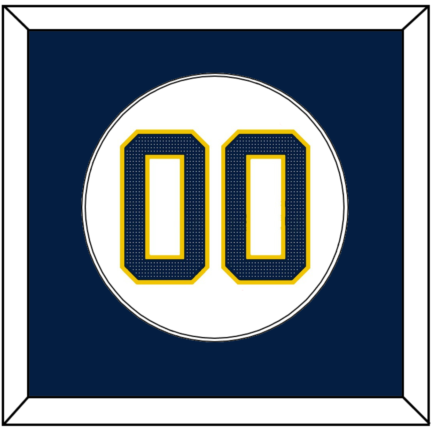Michigan Baseball Number - 2019 World Series Home White - Essential Tier 1