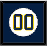 Michigan Baseball Number - 2019 World Series Home White - Single Mat 1