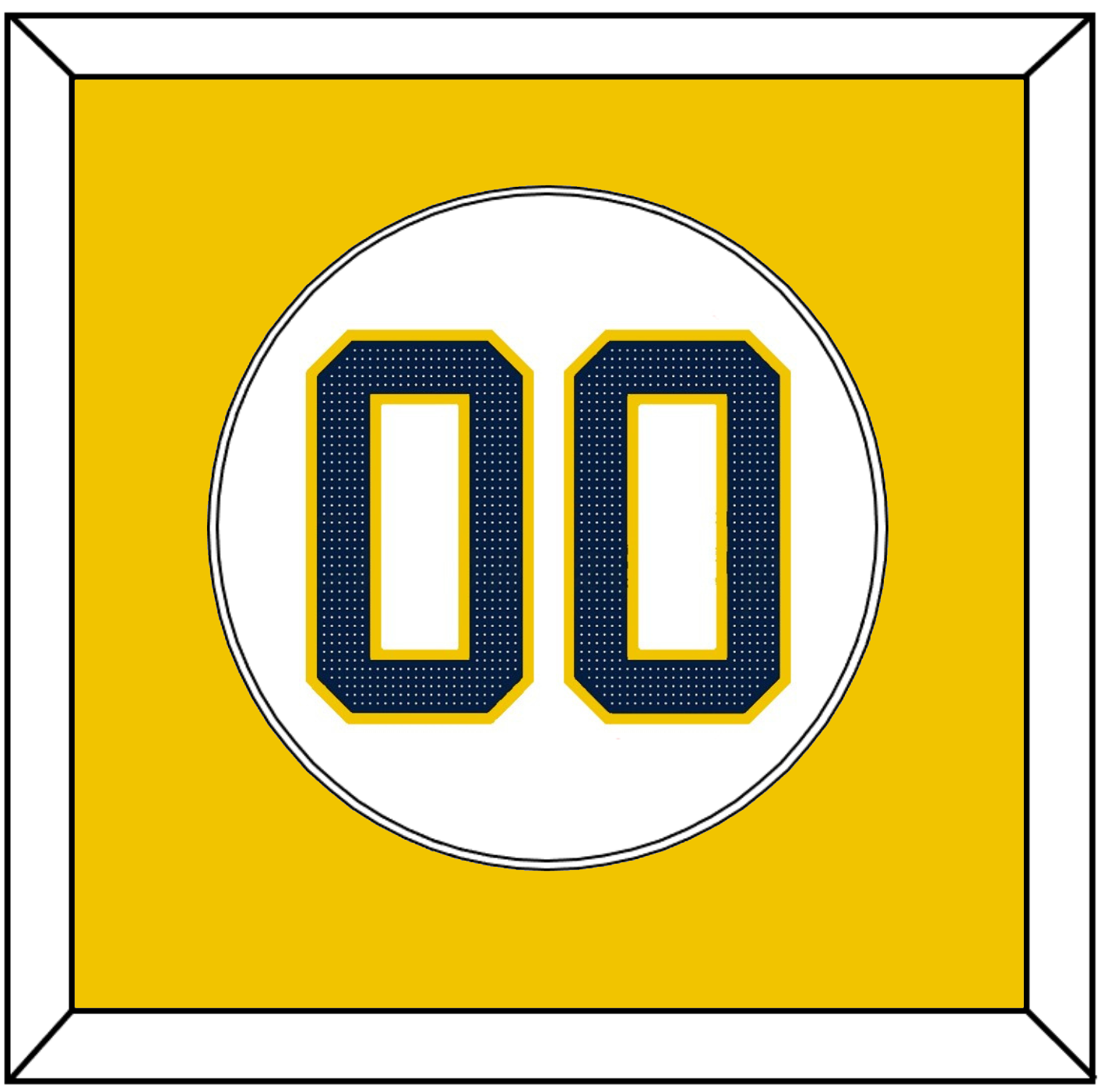 Michigan Baseball Number - 2019 World Series Home White - Essential Tier 2