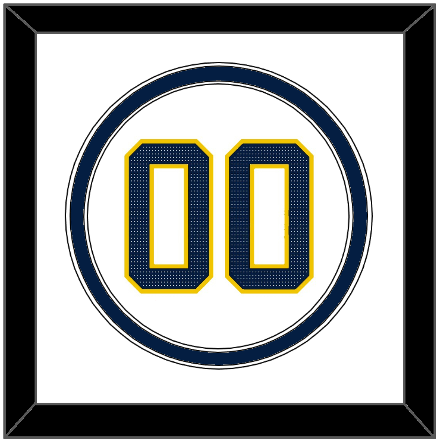 Michigan Baseball Number - 2019 World Series Home White - Signature Tier 1