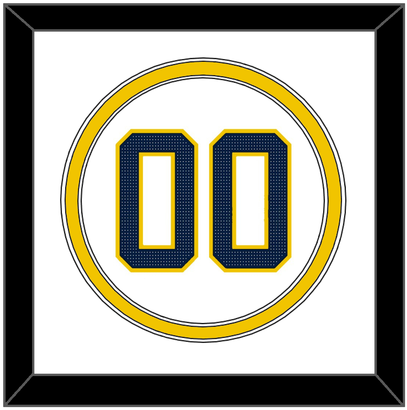 Michigan Baseball Number - 2019 World Series Home White - Signature Tier 2