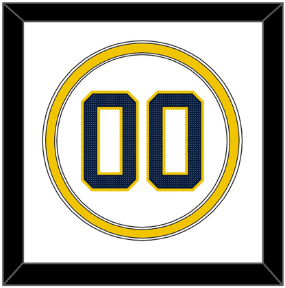 Michigan Baseball Number - 2019 World Series Home White - Signature Tier 2