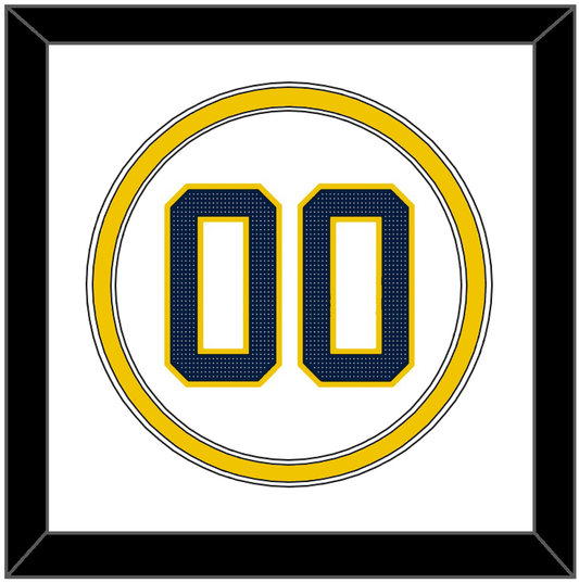 Michigan Baseball Number - 2019 World Series Home White - Signature Tier 2