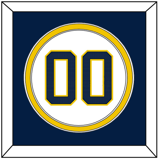 Michigan Baseball Number - 2019 World Series Home White - Signature Tier 3