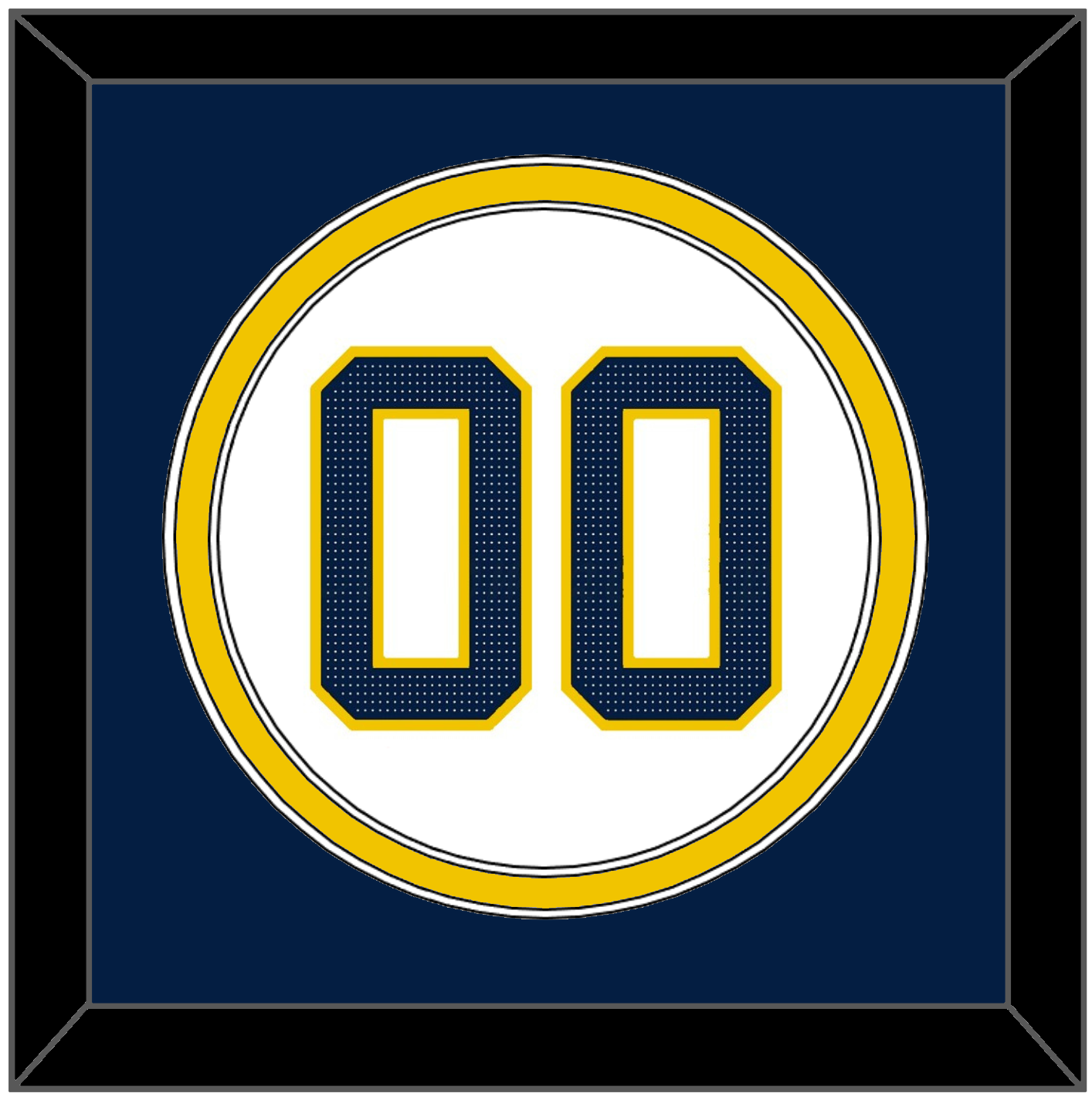 Michigan Baseball Number - 2019 World Series Home White - Signature Tier 3