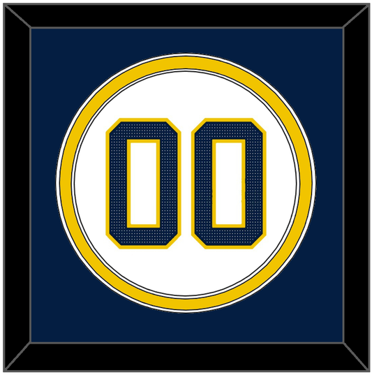 Michigan Baseball Number - 2019 World Series Home White - Signature Tier 3