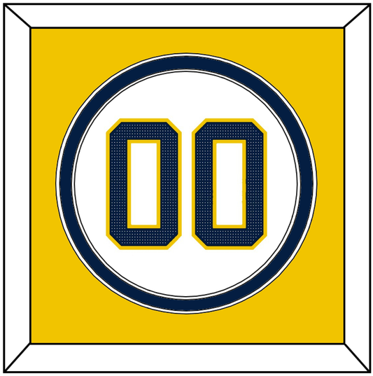 Michigan Baseball Number - 2019 World Series Home White - Signature Tier 4