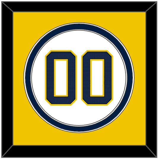 Michigan Baseball Number - 2019 World Series Home White - Signature Tier 4