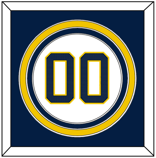Michigan Baseball Number - 2019 World Series Home White - Premier Tier 3