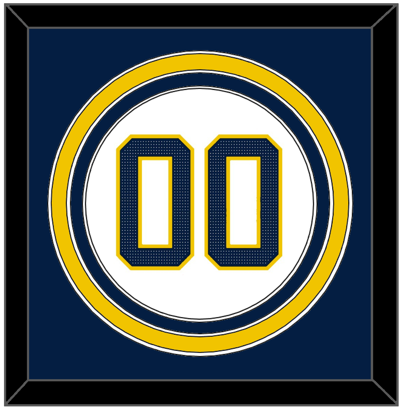 Michigan Baseball Number - 2019 World Series Home White - Premier Tier 3
