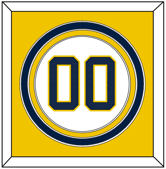 Michigan Baseball Number - 2019 World Series Home White - Premier Tier 4