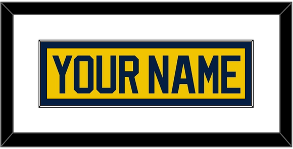 Michigan Hockey Nameplate - Alternate Maize (2021-2023) - Single Mat 1